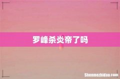 罗峰杀炎帝了吗