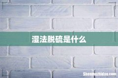 湿法脱硫是什么