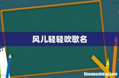 风儿轻轻吹歌名