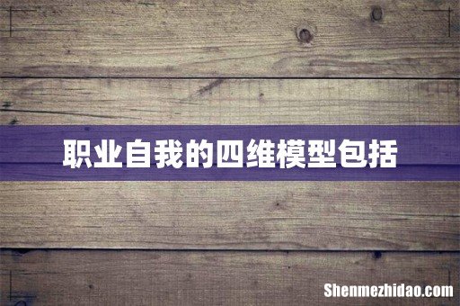 职业自我的四维模型包括