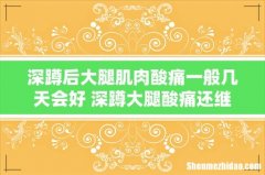 深蹲后大腿肌肉酸痛一般几天会好 深蹲大腿酸痛还继续做吗