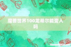 魔兽世界100龙希尔能变人吗