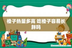 橙子热量多高 吃橙子容易长胖吗