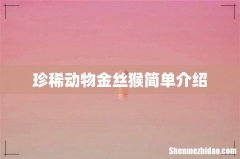 珍稀动物金丝猴简单介绍