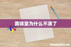 龚锦堂为什么不演了