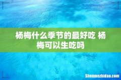 杨梅什么季节的最好吃 杨梅可以生吃吗