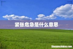 紧张危急是什么意思