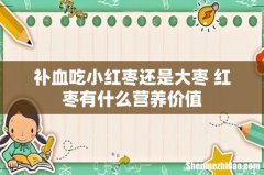 补血吃小红枣还是大枣 红枣有什么营养价值