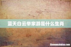蓝天白云举家游是什么生肖