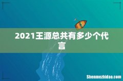 2021王源总共有多少个代言
