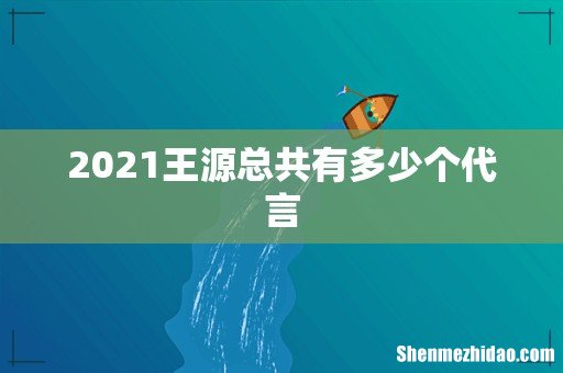 2021王源总共有多少个代言