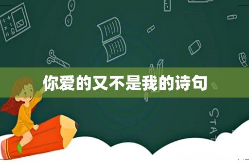 你爱的又不是我的诗句