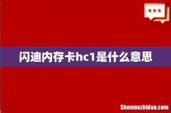闪迪内存卡hc1是什么意思
