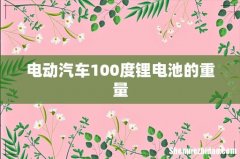 电动汽车100度锂电池的重量