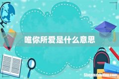 唯你所爱是什么意思