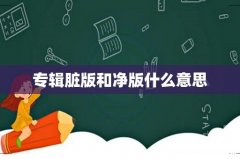专辑脏版和净版什么意思