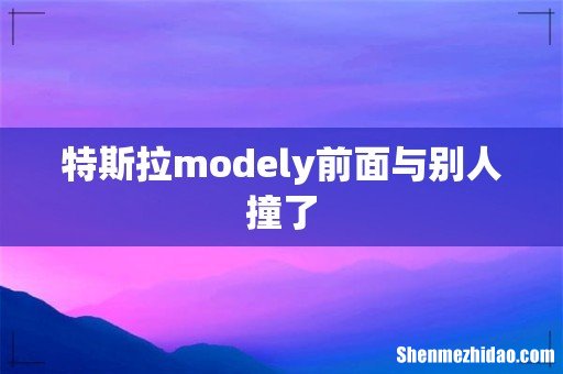 特斯拉modely前面与别人撞了