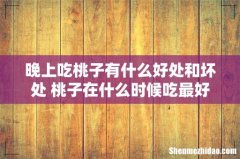 晚上吃桃子有什么好处和坏处 桃子在什么时候吃最好