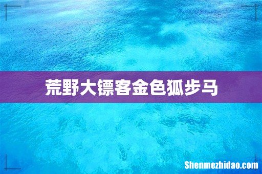 荒野大镖客金色狐步马