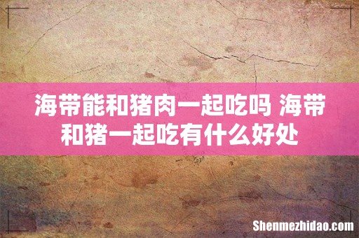 海带能和猪肉一起吃吗 海带和猪一起吃有什么好处