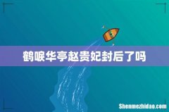 鹤唳华亭赵贵妃封后了吗