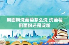 用面粉洗葡萄怎么洗 洗葡萄用面粉还是淀粉