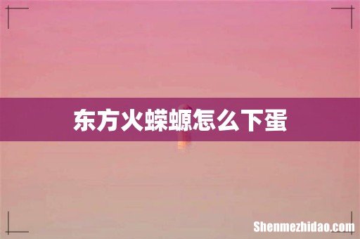 东方火蝾螈怎么下蛋