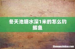 冬天池塘水深1米的怎么钓鲫鱼