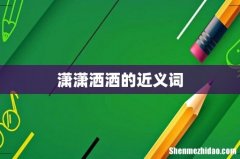 潇潇洒洒的近义词
