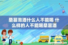 桑葚泡酒什么人不能喝 什么样的人不能喝桑葚酒