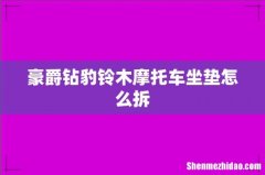 豪爵钻豹铃木摩托车坐垫怎么拆