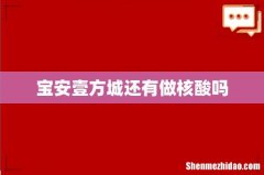 宝安壹方城还有做核酸吗
