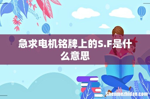 急求电机铭牌上的S.F是什么意思