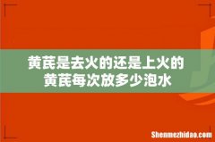 黄芪是去火的还是上火的 黄芪每次放多少泡水