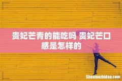 贵妃芒青的能吃吗 贵妃芒口感是怎样的