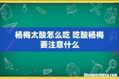 杨梅太酸怎么吃 吃酸杨梅要注意什么