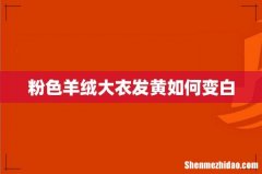 粉色羊绒大衣发黄如何变白