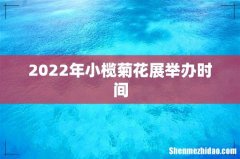 2022年小榄菊花展举办时间