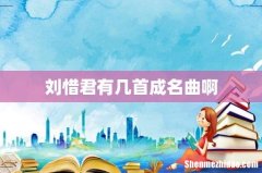 刘惜君有几首成名曲啊