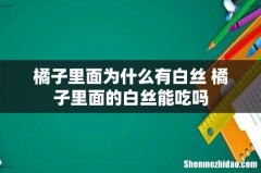橘子里面为什么有白丝 橘子里面的白丝能吃吗