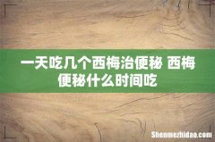 一天吃几个西梅治便秘 西梅便秘什么时间吃