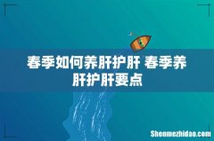 春季如何养肝护肝 春季养肝护肝要点