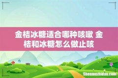 金桔冰糖适合哪种咳嗽 金桔和冰糖怎么做止咳