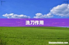 洗刀作用