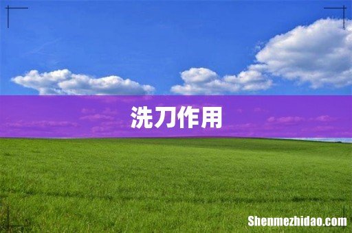 洗刀作用