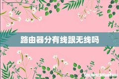 路由器分有线跟无线吗
