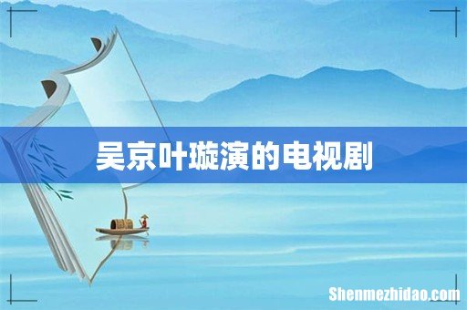 吴京叶璇演的电视剧