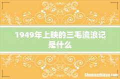 1949年上映的三毛流浪记是什么