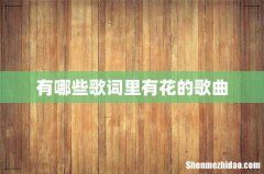 有哪些歌词里有花的歌曲