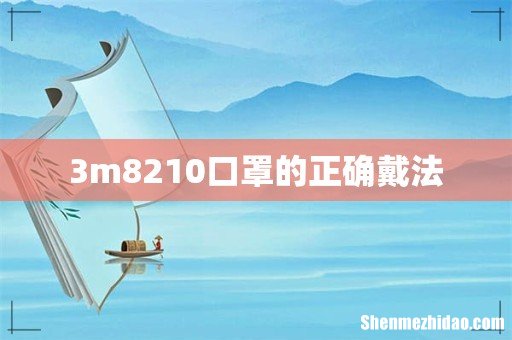 3m8210口罩的正确戴法